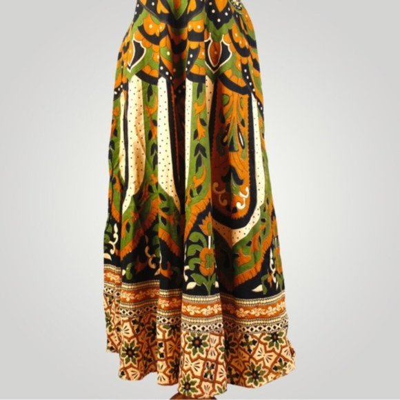 Boho Womens Sleeveless Long Dress size One Size Multicolour Trendy Summer 100% C - Picture 5 of 5